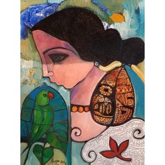 Abrar Ahmed, 12 x 16 Inch, Oil on Canvas, Figurative Painting, AC-AA-626 Abrar Ahmed, 12 x 16 Inch, Oil on Canvas, Figurative Painting, AC-AA-626